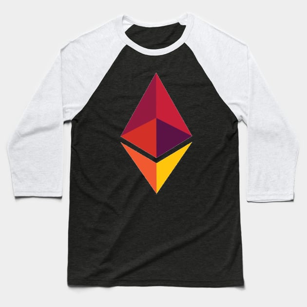 Ethereum Shirt, Stickers, etc Baseball T-Shirt by MrWatanabe